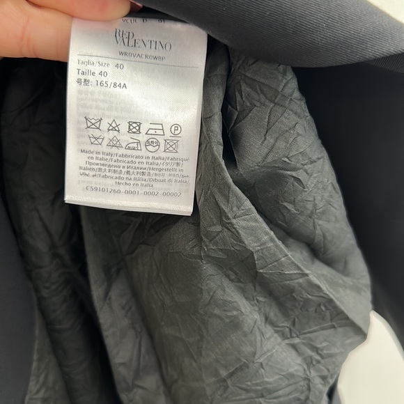 RED VALENTINO VISCOSE WOOL GABARDINE BLAZER DRESS WITH BOW - Picture 11 of 16